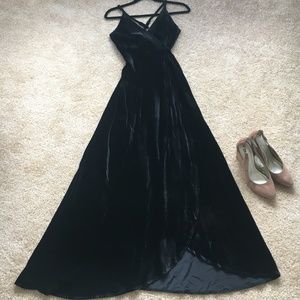 Yumi Kim Velvet Wrap Maxi Dress